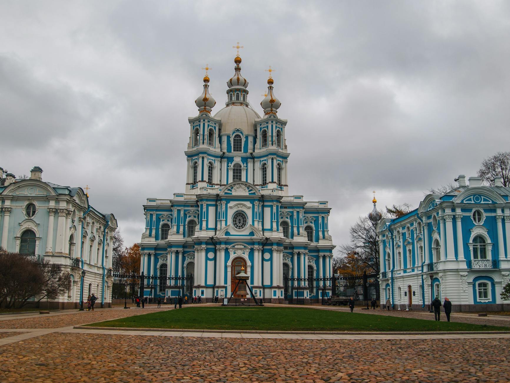 people at the smolny convent in saint petersburg