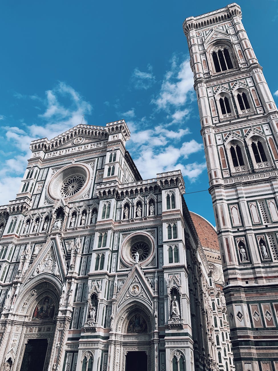 low angle shot of concrete buildings