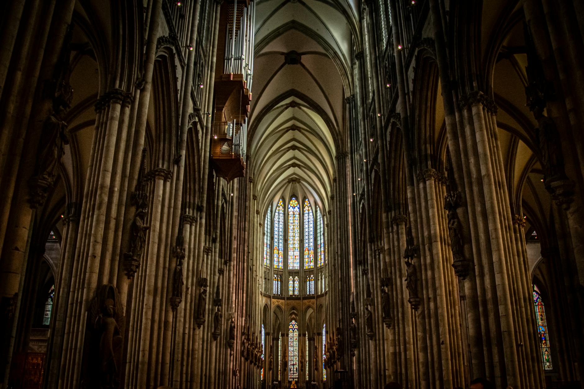 stunning interior of cologne cathedral in germany