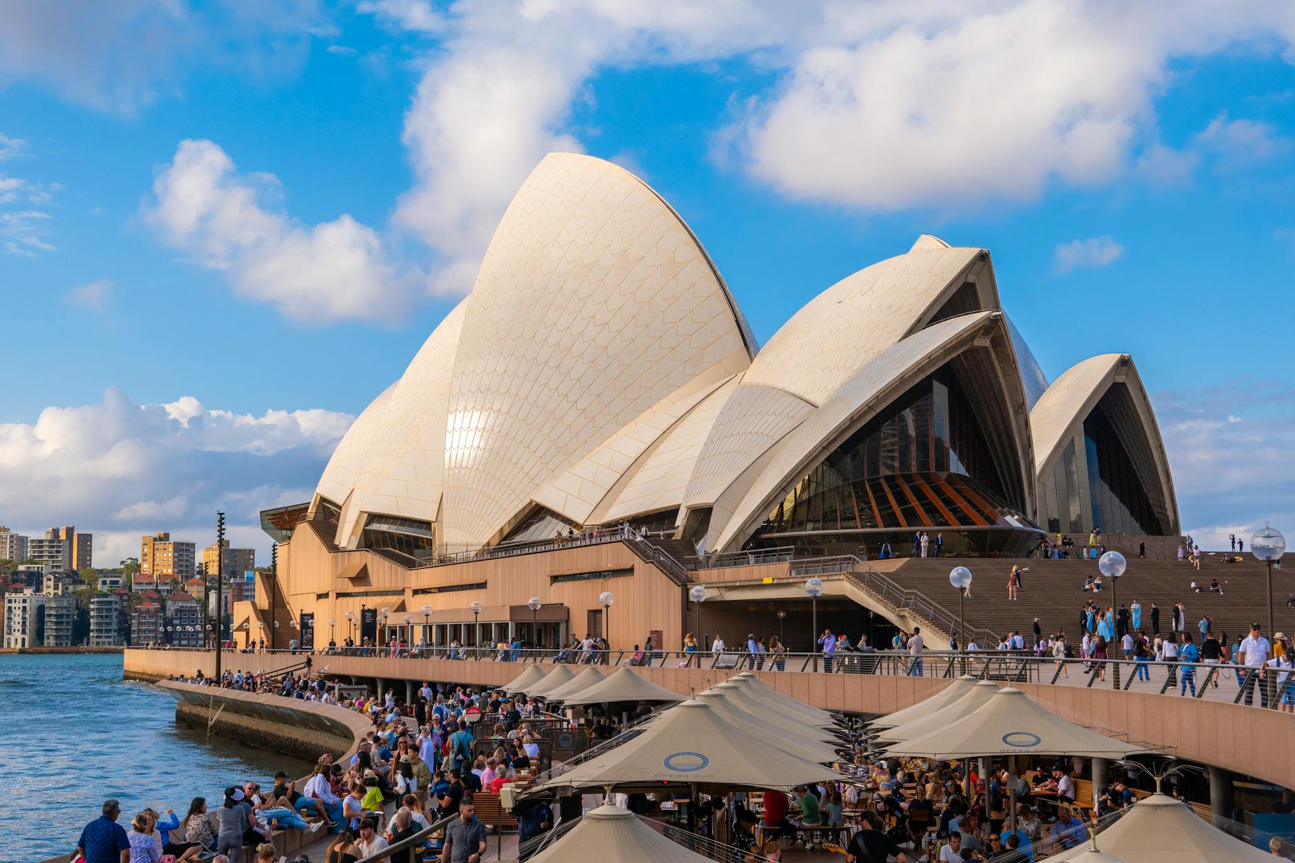 sydney opera house on a sunny day