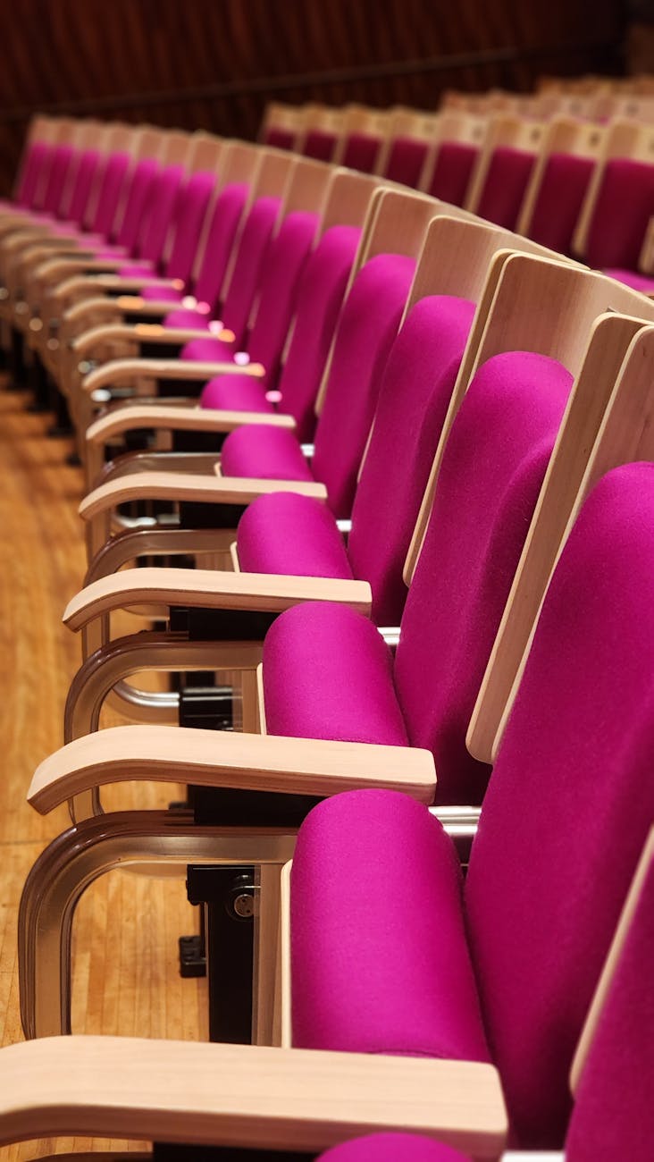 elegant pink seating at sydney opera house