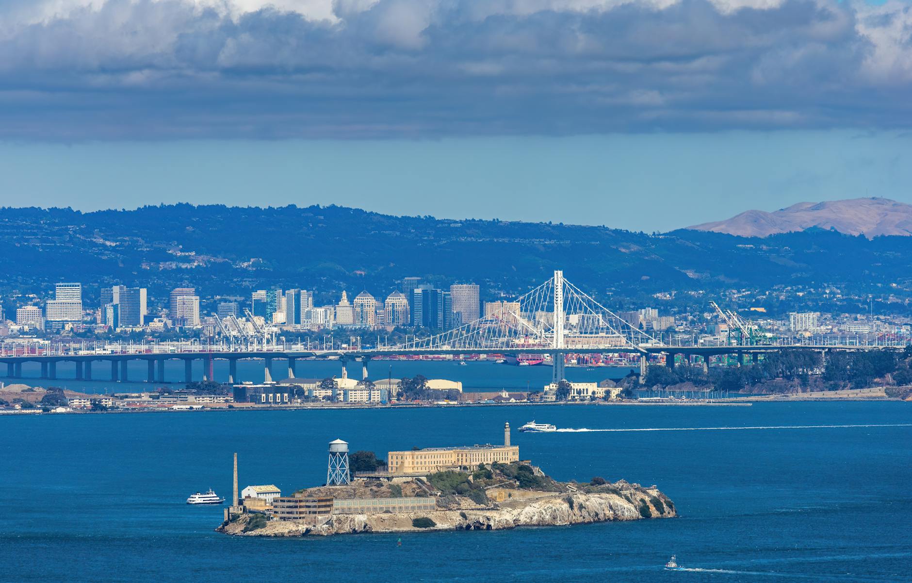 aerial view of an island