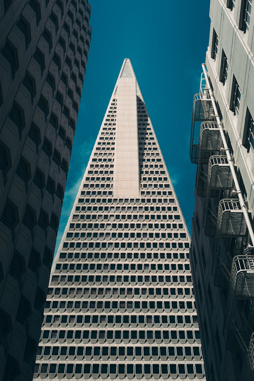 low angle photography of high rise building