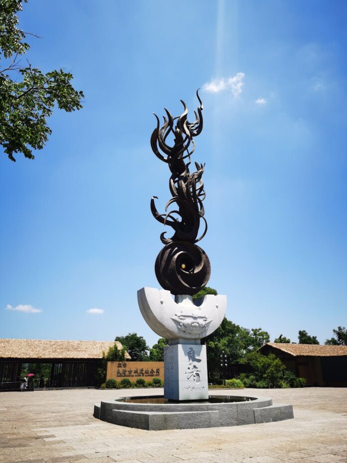 monument in liangzhu city