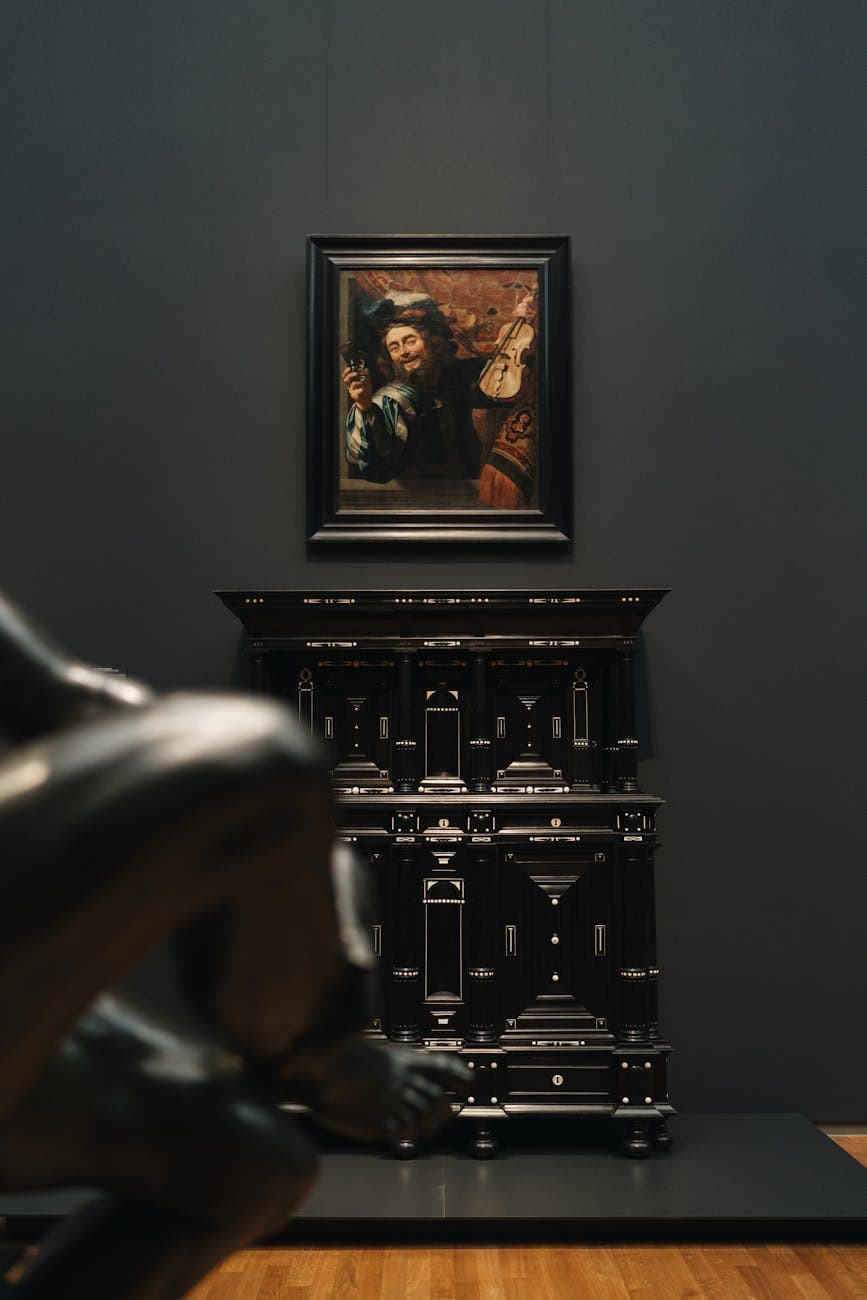 painting on wall in rijksmuseum in amsterdam
