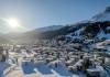 winter aerial view of davos switzerland